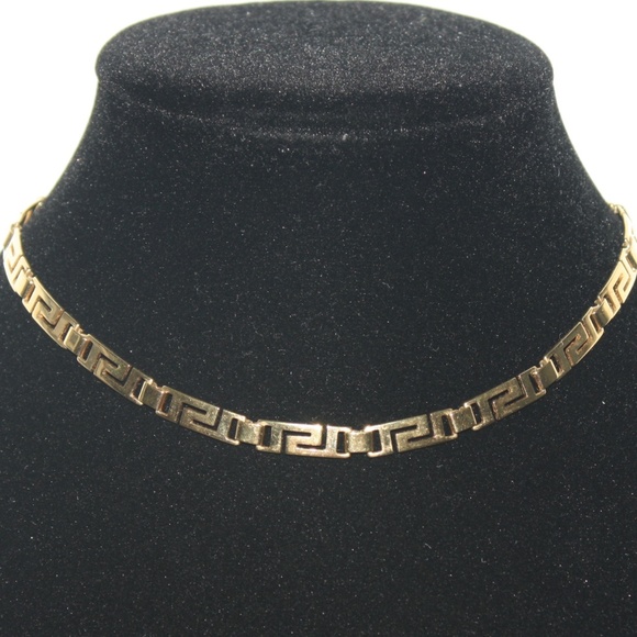 Beautiful Gold Greek Key Necklace 4 